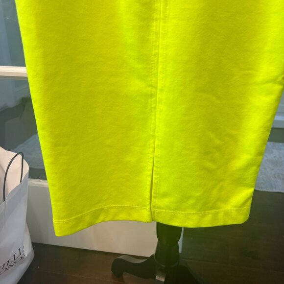 Zara Neon Yellow Bodycon Midi Pencil Dress S - Picture 6 of 6